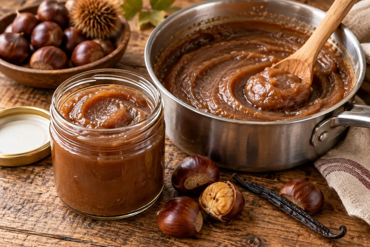 Confiture de châtaignes à la vanille, façon crème de marrons