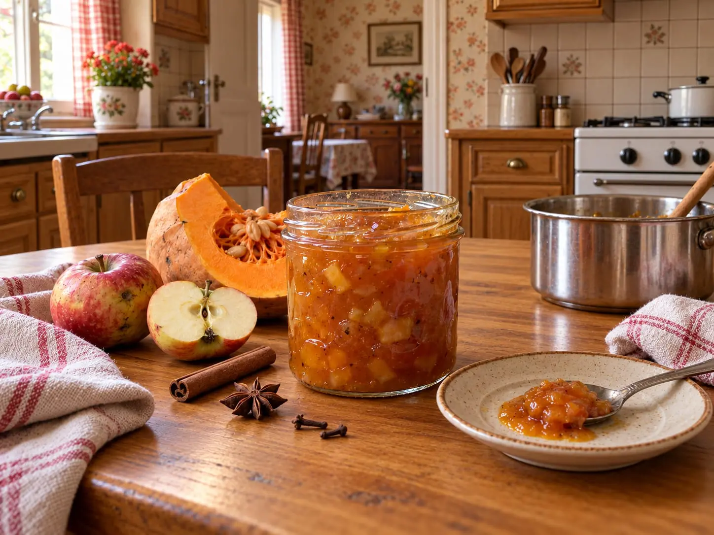 Confiture de courge et de pommes aux épices