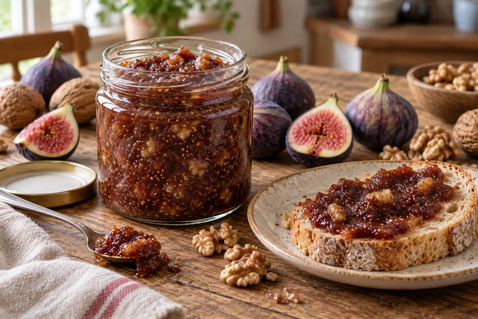 Confiture de figues et de noix