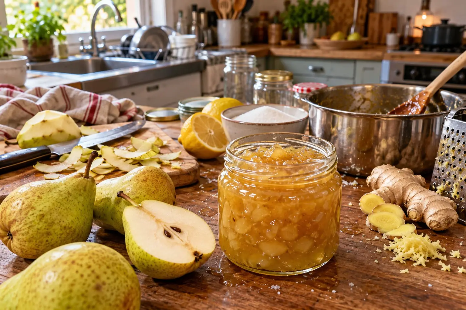 Confiture de poires au gingembre