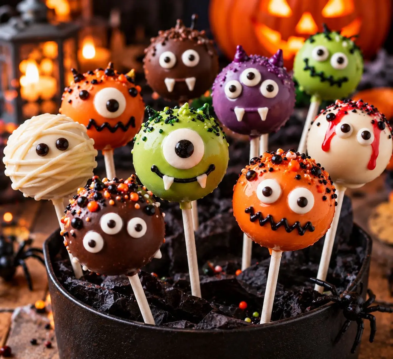 Cake pops petits monstres