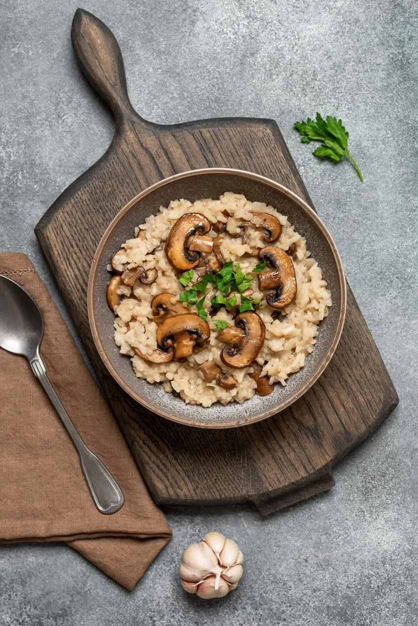 Risotto crémeux aux champignons