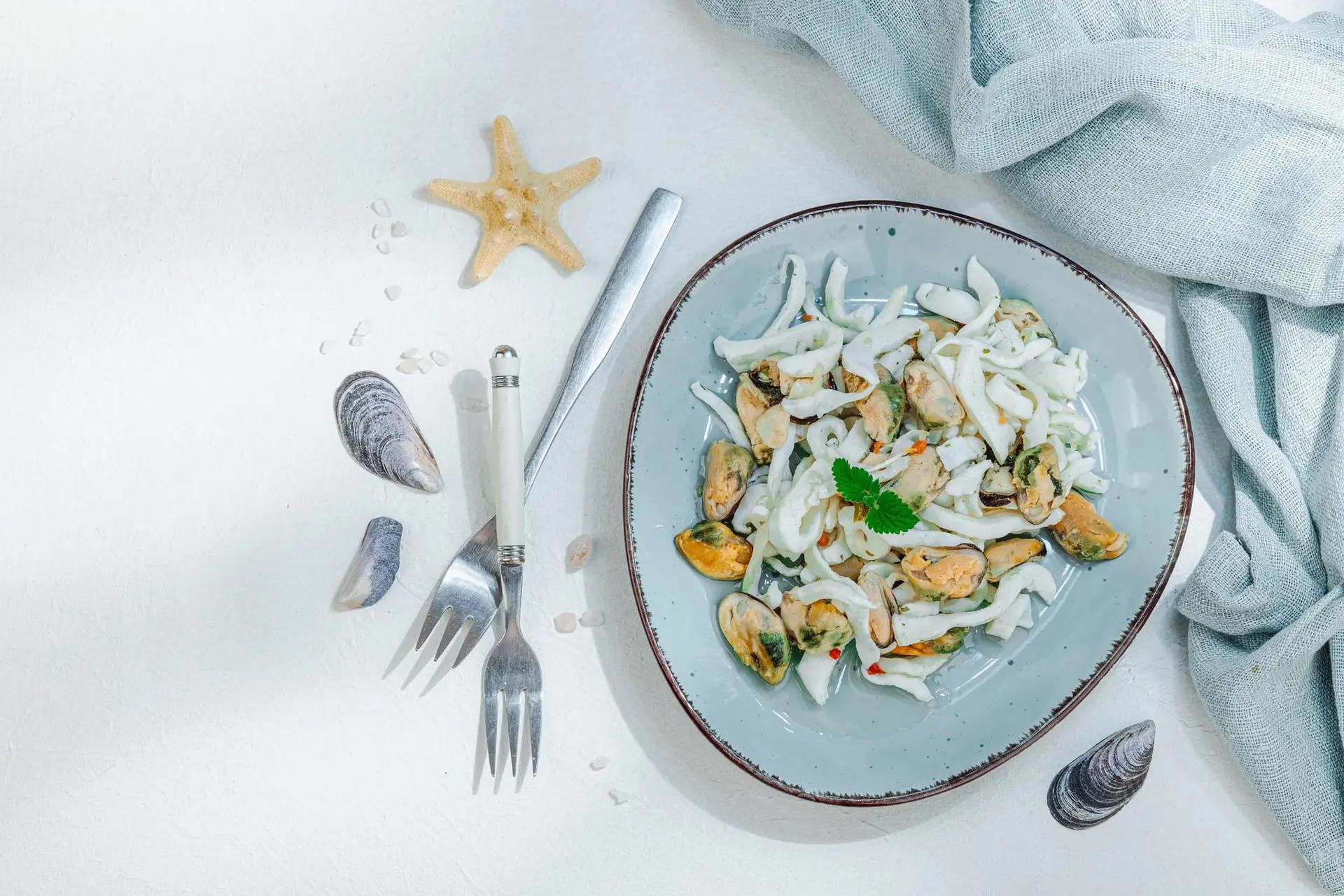 Salade de moules et de calamars