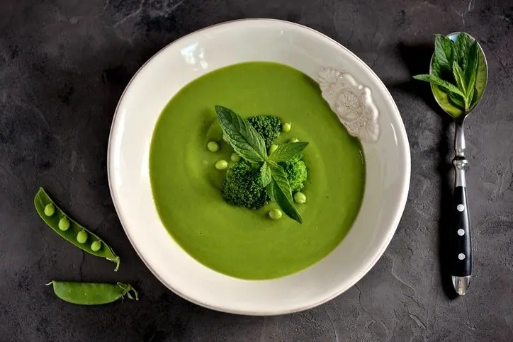 Soupe petits pois brocoli