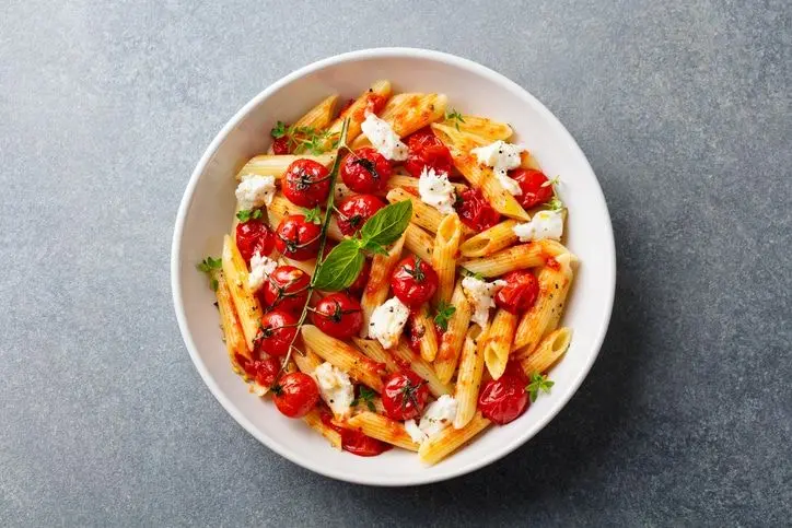 Penne aux tomates rôties