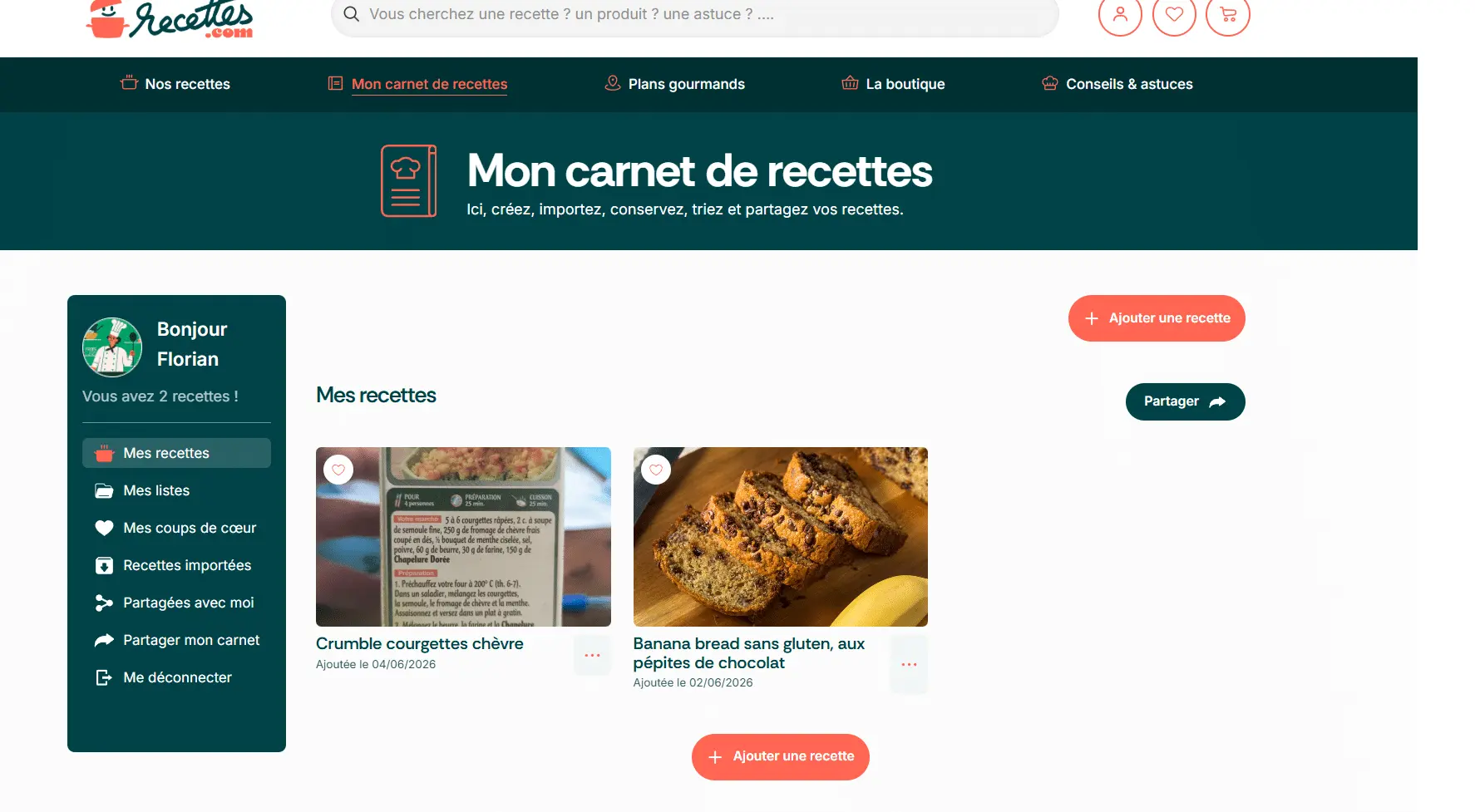 Recettes.com lance son carnet de recettes : une nouveauté pensée pour vous !
