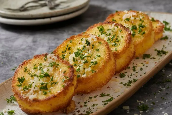 Galettes croustillantes à la polenta et au parmesan